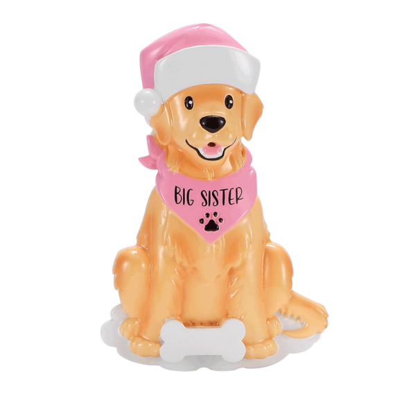 OR2486-P - Promoted To Big Sister Dog Personalized Christmas Ornament