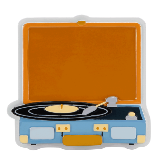 OR2579 - Vintage Record Player Personalized Christmas Ornament