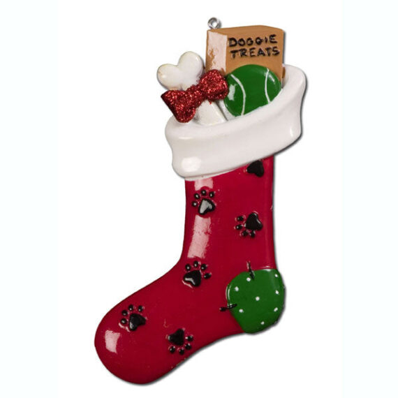 OR719 - Doggie Stocking Personalized Christmas Ornament