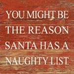 You Might Be The Reason Santa Has A Naughty List / 6x6 Reclaimed Wood Sign