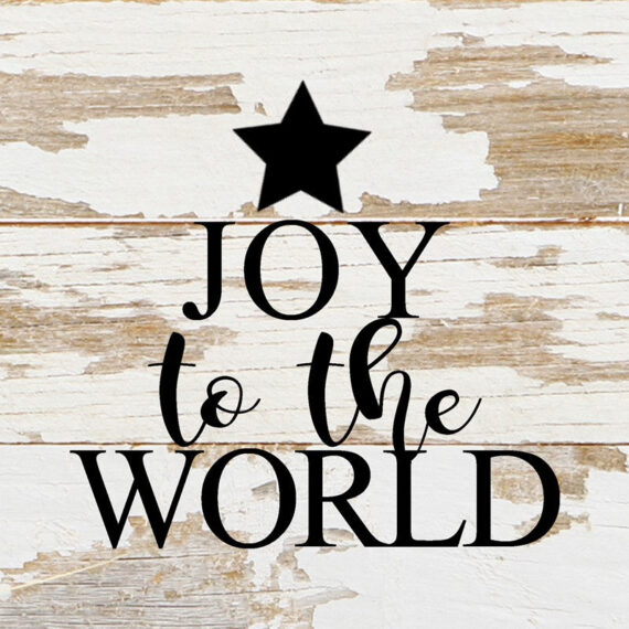 Joy To The World Star / 6x6 Reclaimed Wood Sign