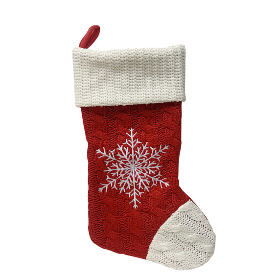PBS173 - Red Snowflake Christmas Stocking