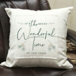 PXPIL008-CC - Most Wonderful Time of the Year / Natural Pillow Cover