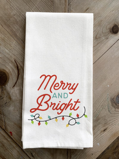 PXTWL003-WC - Merry and Bright / Kitchen Tea Towel