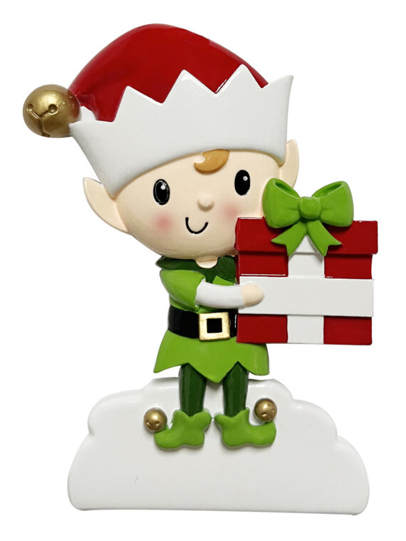 OR2464-B - Elf Boy Personalized Christmas Ornament