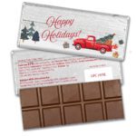 Christmas Wrapped Milk Chocolate Belgian Bar - Red Truck