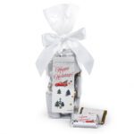 Christmas Stand Up Bow Bag with Wrapped Hershey's Miniatures - Red Truck