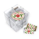 Christmas Large Cube with Wrapped Hershey's Miniatures - Joy