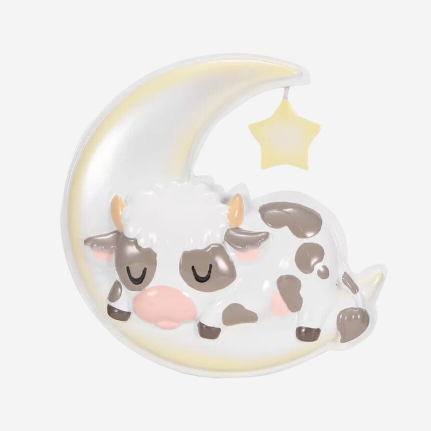 OR2682 – CUTESY COW ON MOON – PolarX Ornaments