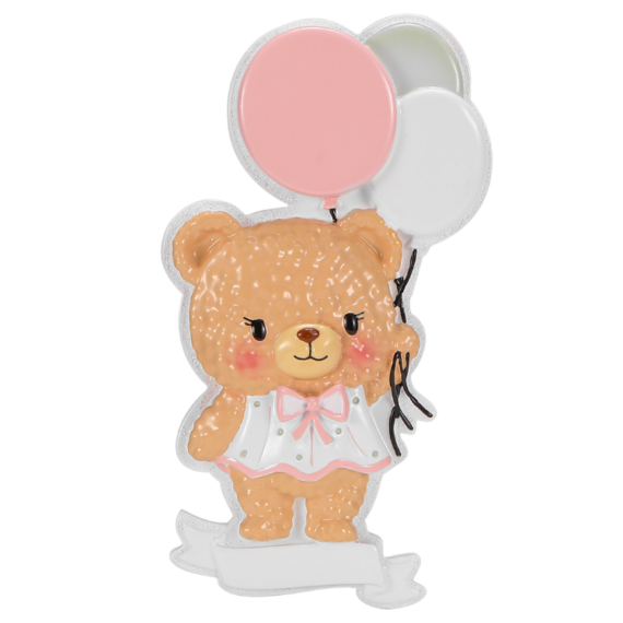 OR2690-P - Bear with Balloons-  Pink